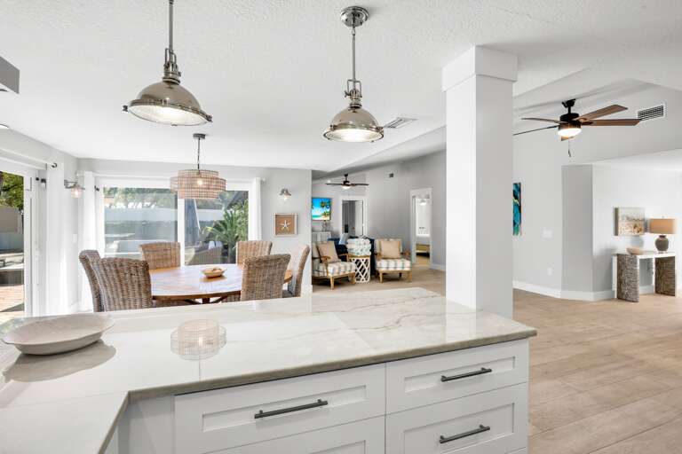 Spacious kitchen with appliances