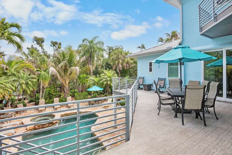 Outdoor Seating Overlooking Pool