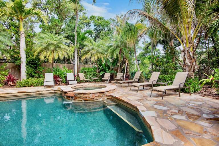 Sun Loungers with Pool Views