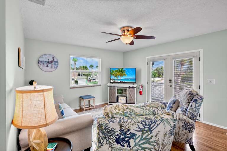 Living Room with Plush Seating and TV