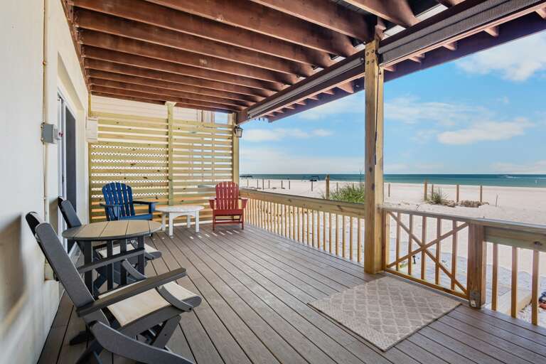 Beachfront Outdoor Deck with Seating