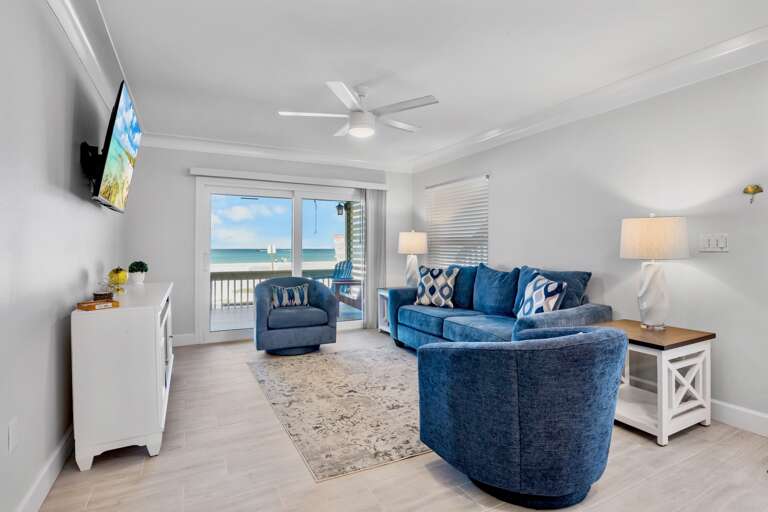 Living Area with Plush Seating and TV