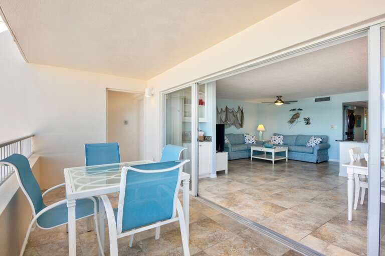 Sliding doors from balcony to living space