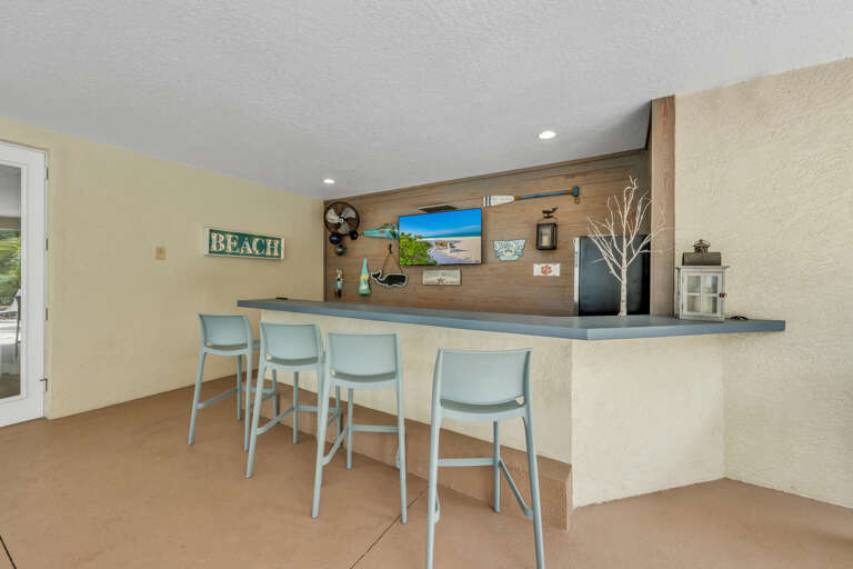 Outdoor Bar and TV