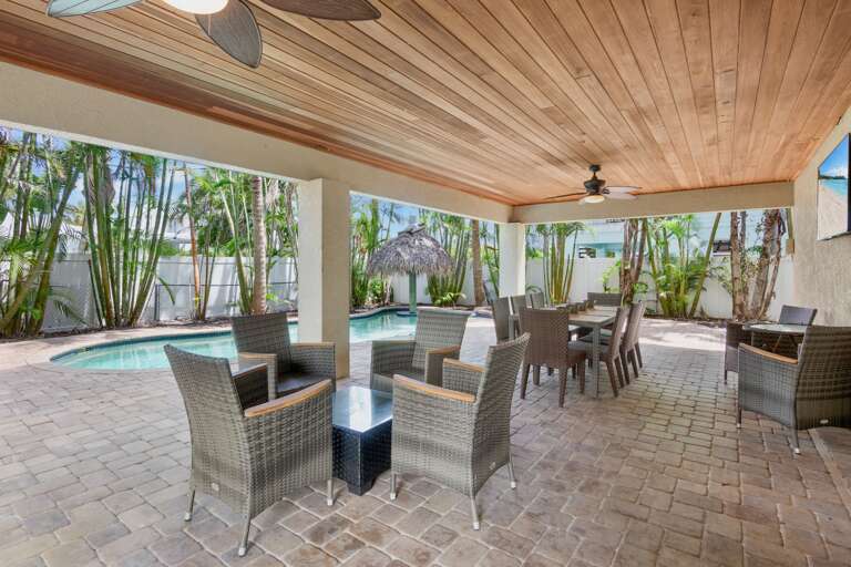 Poolside Seating Area
