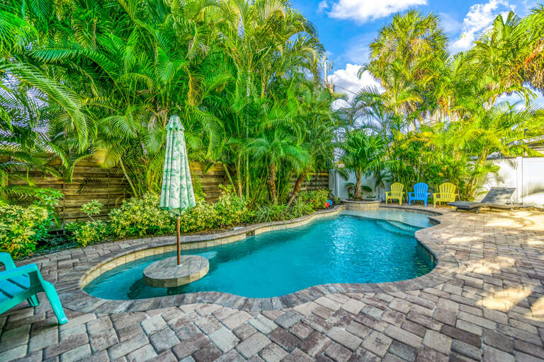 Private Pool with Bistro Seating