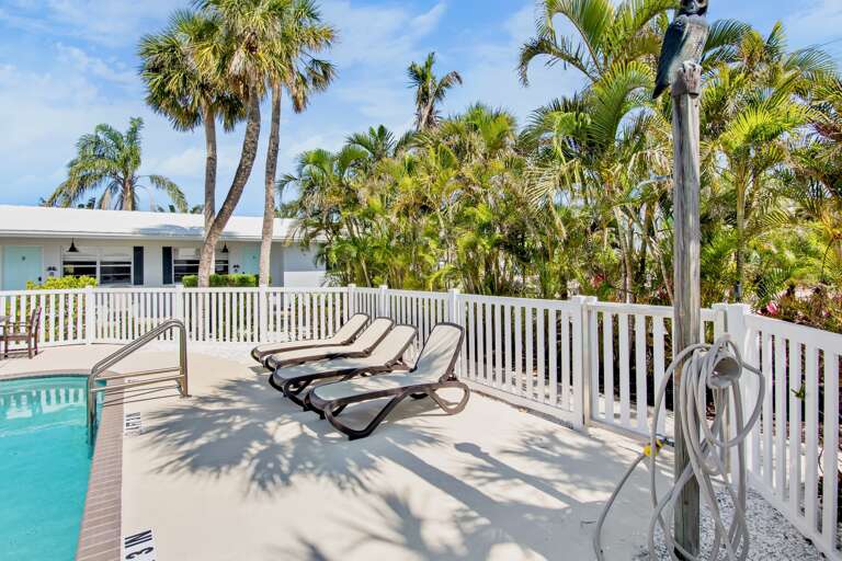 Poolside Loungers, Outdoor Shower
