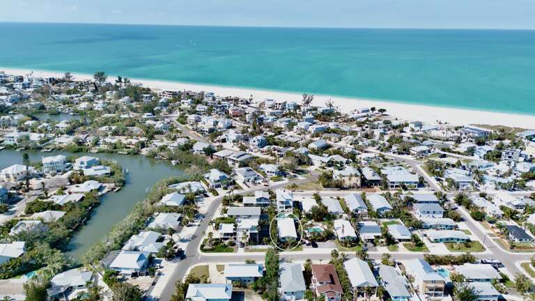 High view of location near the beach