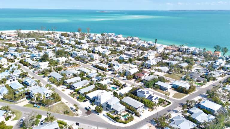 High view of location near the beach