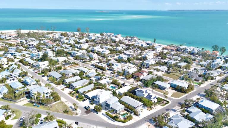 High view of location near the beach