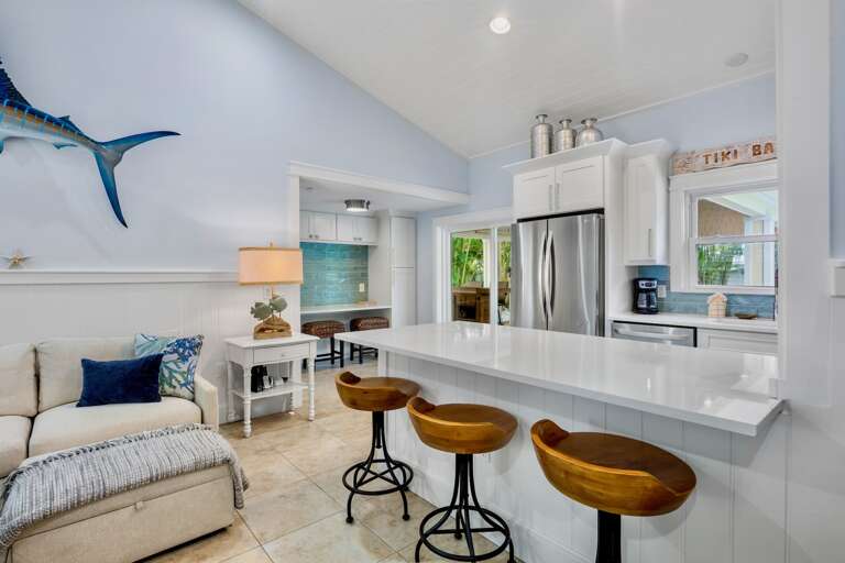 Kitchen island with spacious countertop