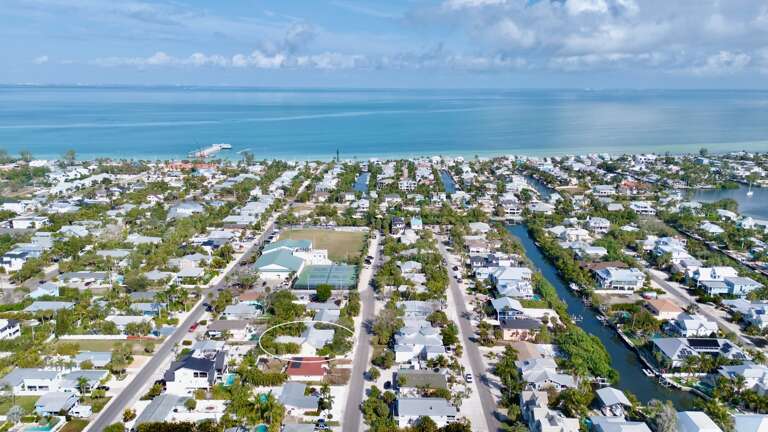 Aerial view of the property