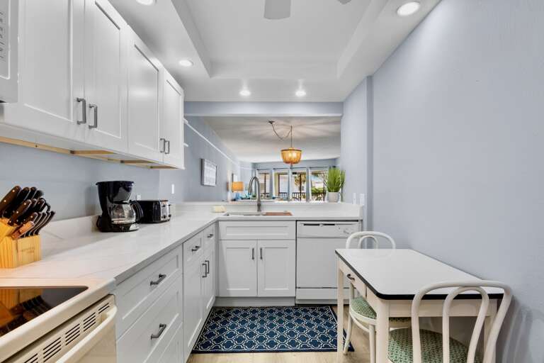 Bright kitchen with cooking essentials