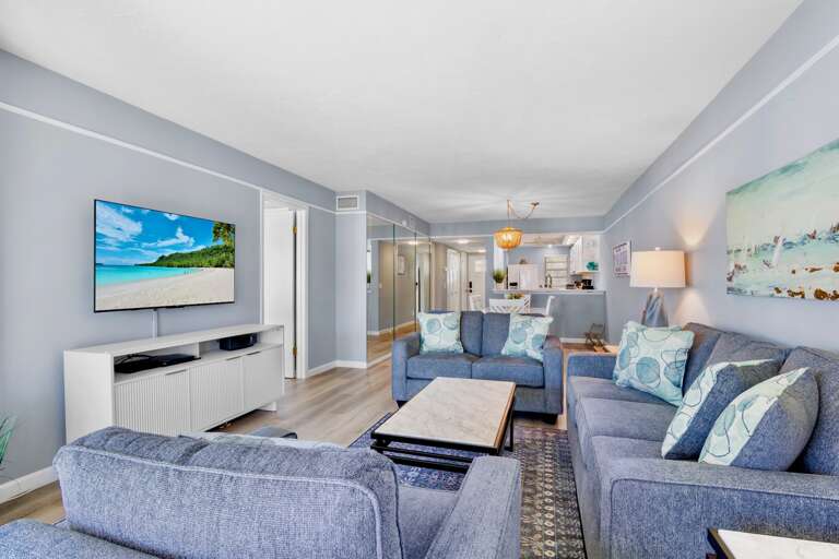 Open living room for family time