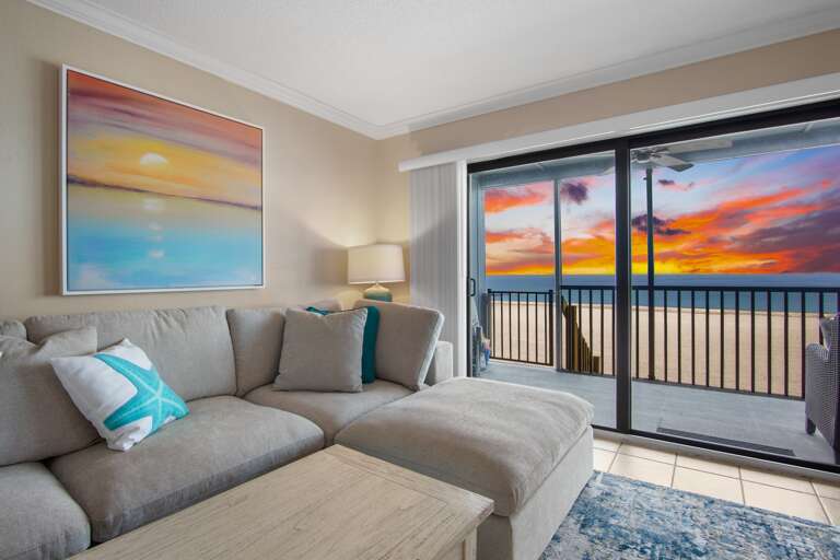 Cozy living room with plush seating