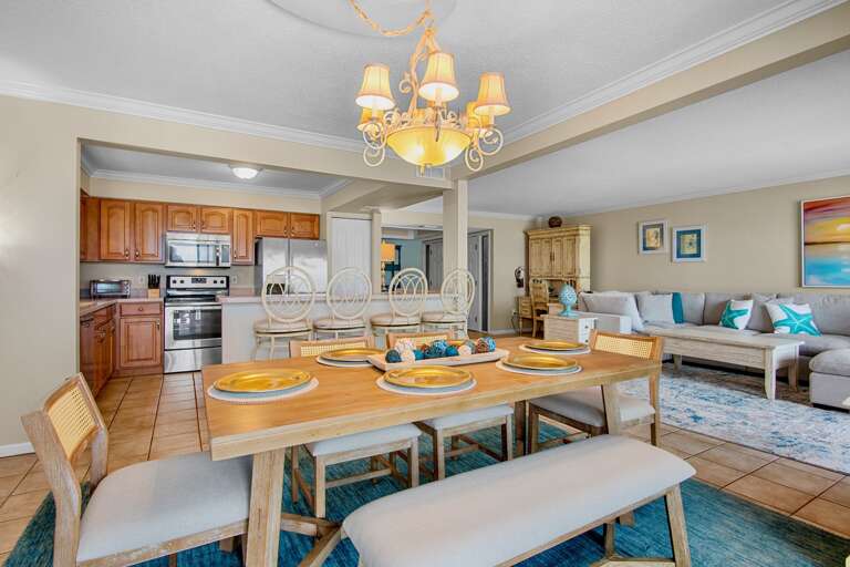 Elegant table seating six