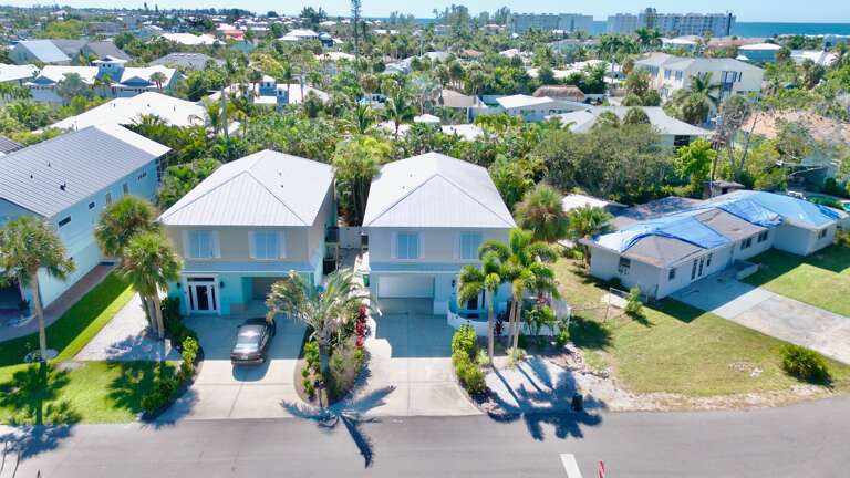 Overhead look at property near beach