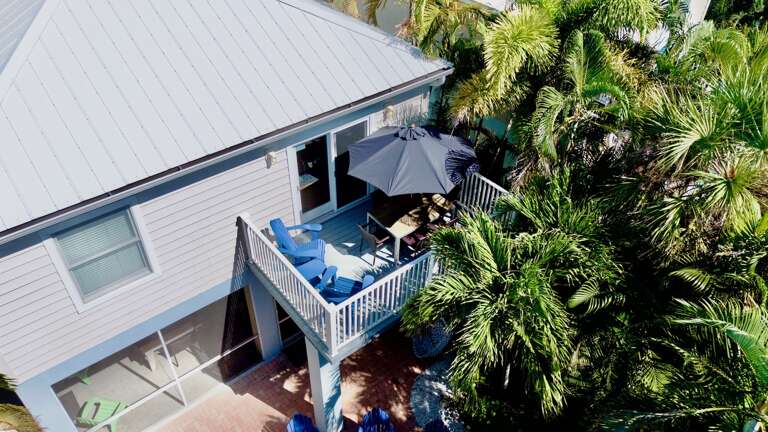 Balcony dining table for four guests