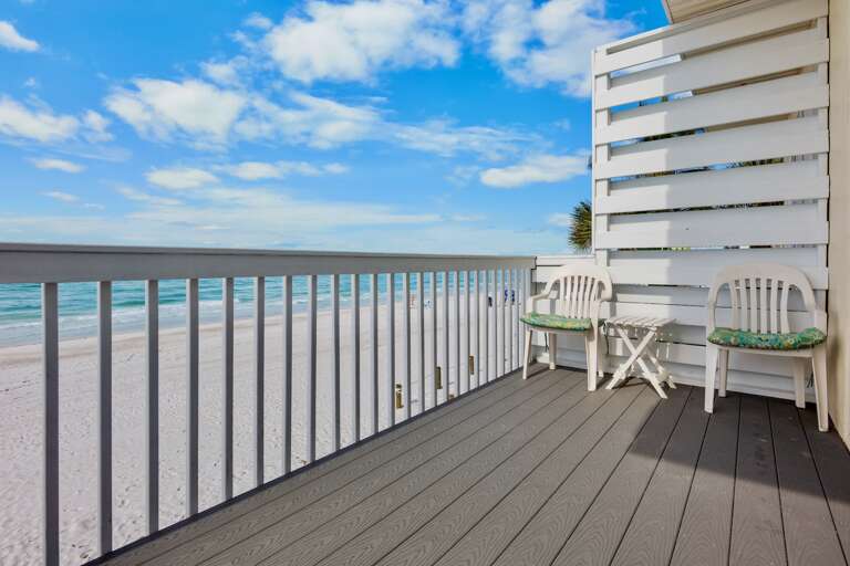 Private balcony with chairs