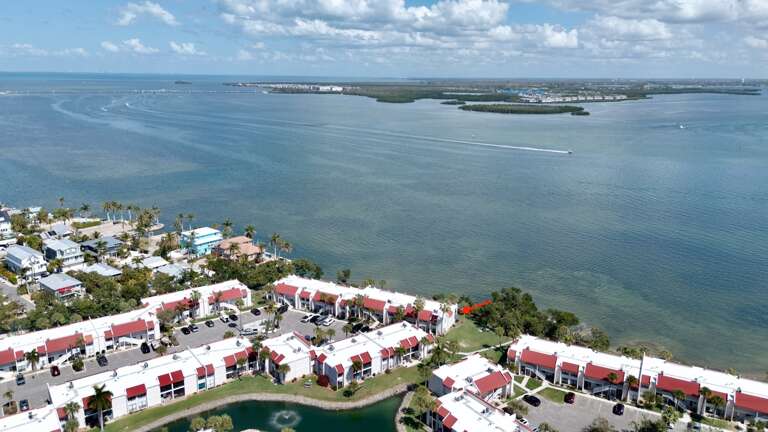Aerial view of Beach and Bay Getaway by Anna Maria Vacations