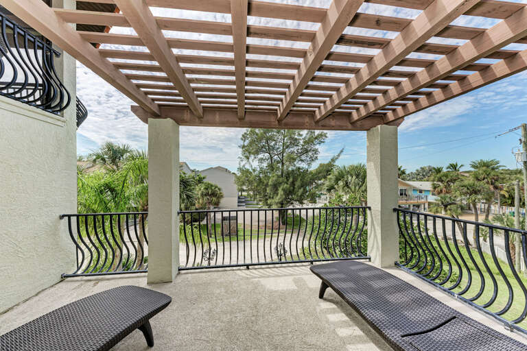 Balcony with Pergola and Loungers