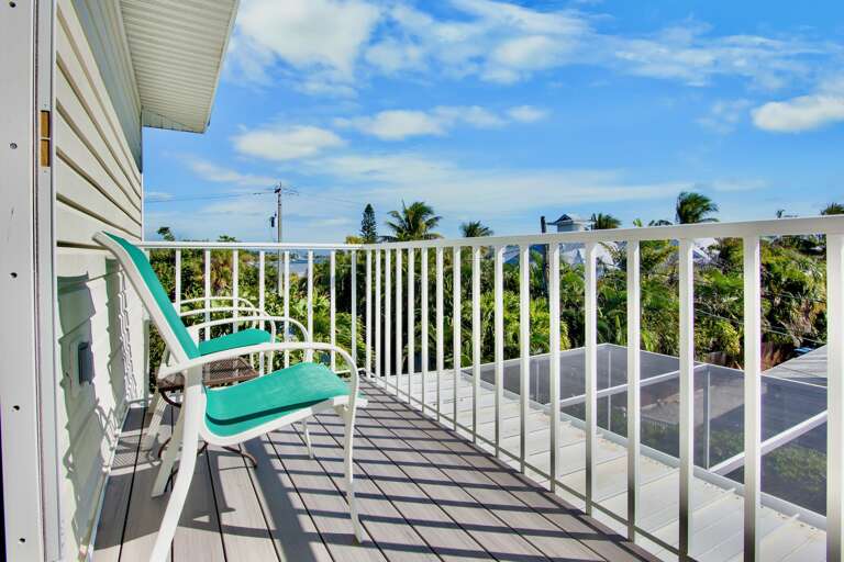 Private balcony with chairs