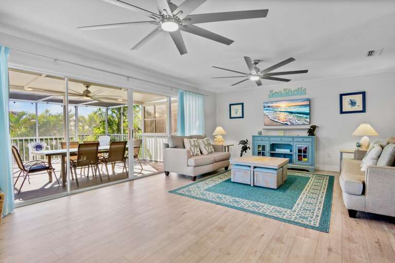 Living Room with sliding doors opening to your private balcony
