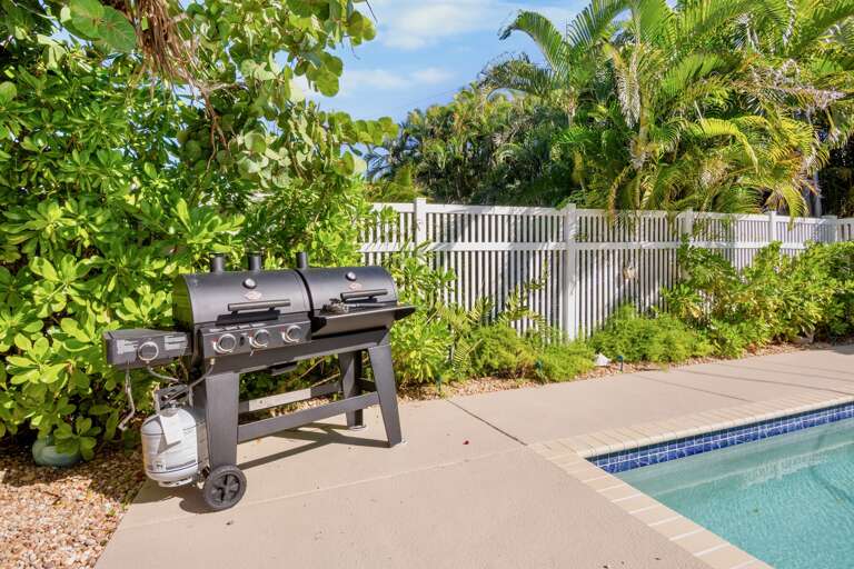 Outdoor patio and grill
