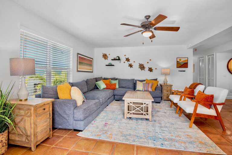 Living Room with Plush Seating and TV