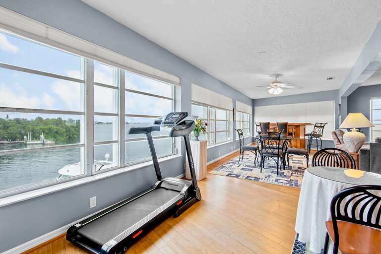 Indoor Recreation with Waterfront Views
