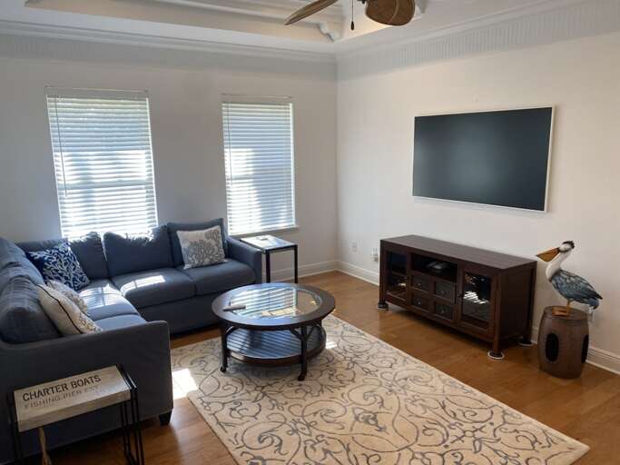 additional living area with 65 in TV