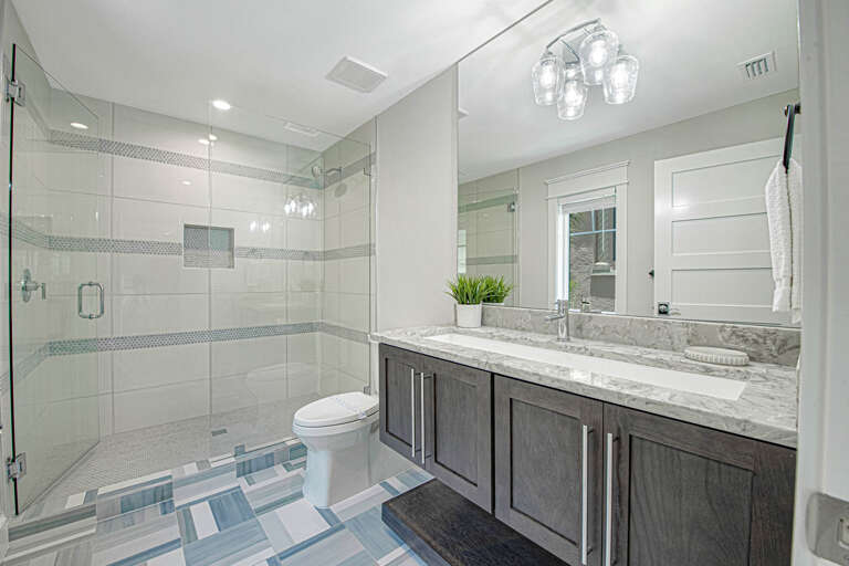 Sixth Bedroom (2nd Floor), Vanity and Walk In Shower
