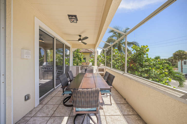 Covered Balcony Dining Area
