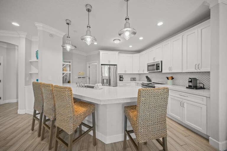 Large kitchen island with seating