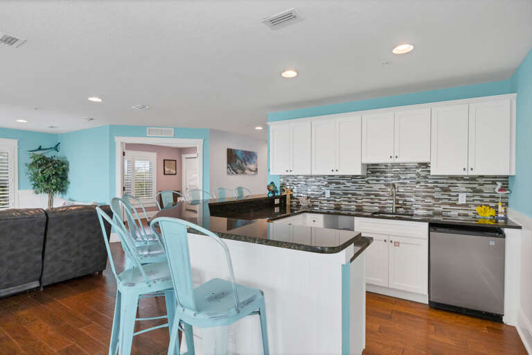 Large kitchen island with seating