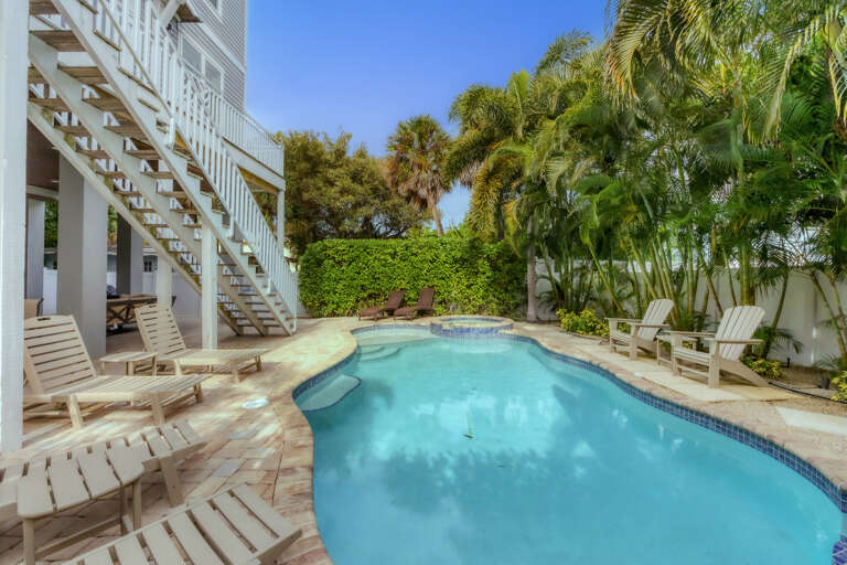 Sparkling pool with soothing spa