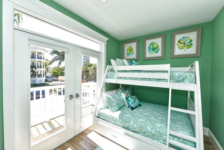 Eighth Bedroom: Twin-over-Full bunk bed with Twin trundle