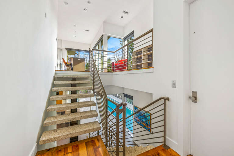 Stairs to Floor 1.5 (Bedrooms 2-3) & Floor 2-Game Room/Bunk