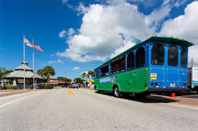 Ride the Free Island Trolley to Iconic Siesta Village