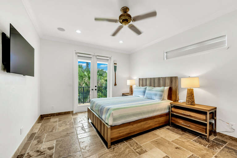 Fourth Bedroom, Queen bed with balcony access