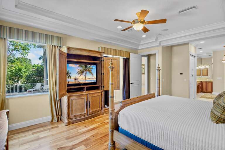 Primary Bedroom (1st floor), King bed and TV