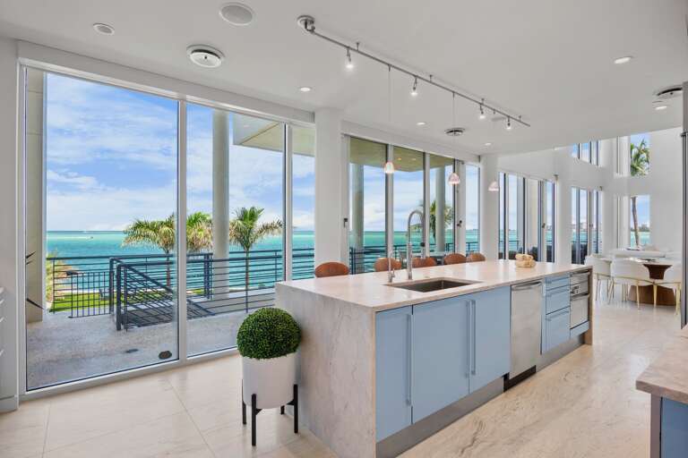 Kitchen Area with views of the Gulf