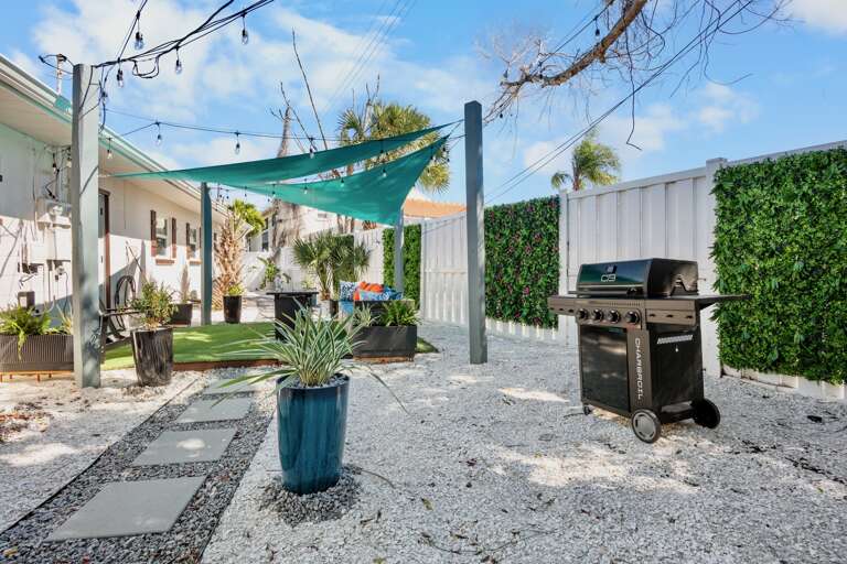 Private oasis with BBQ grill and outdoor dining
