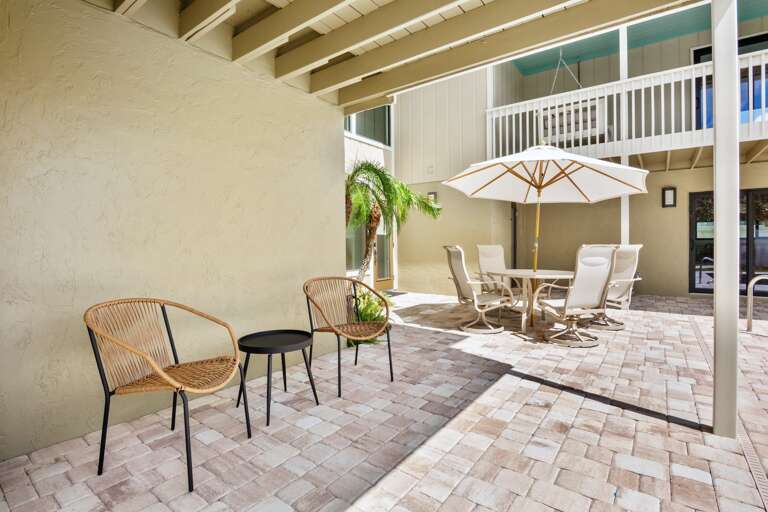 Outdoor Seating Overlooking Pool