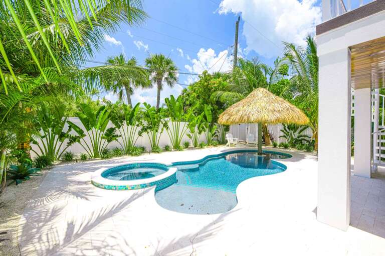 Pool and Spa with Tiki