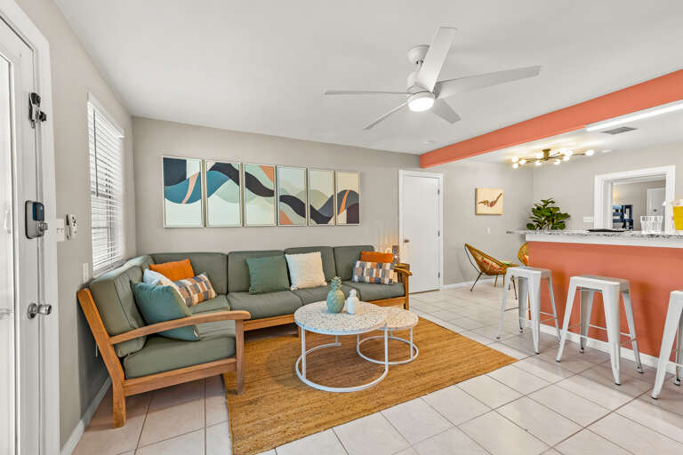 Living space with comfortable seating
