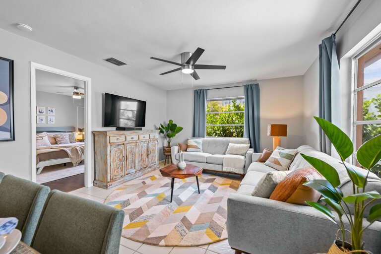 Living space with comfortable seating (Main Cottage)