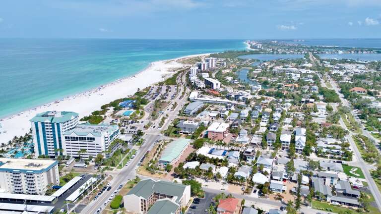Aerial View - Knot A Basic Beach House by Lido Key Vacations