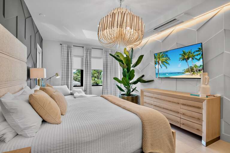 Primary Bedroom, King bed and TV