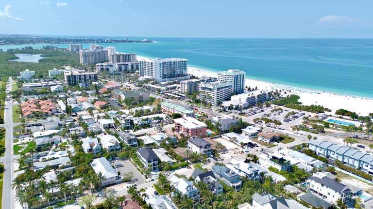 Aerial View - Knot A Basic Beach House by Lido Key Vacations